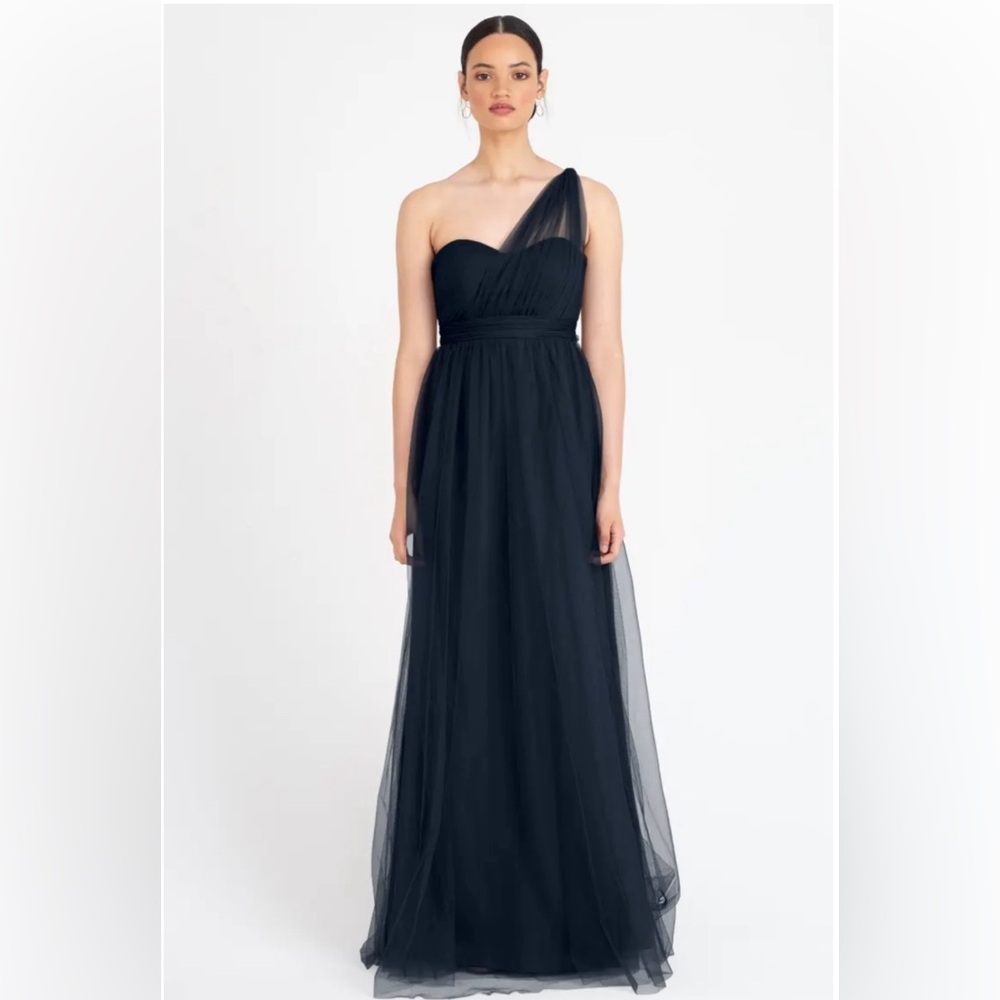 Jenny Yoo Annabelle Convertible Bridesmaid Dress - Navy (Size 4)